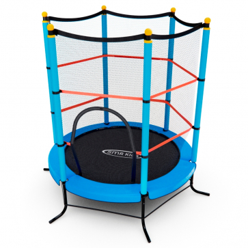 Батут детский DFC SMRKIDS 55" с сеткой, BLUE - 1